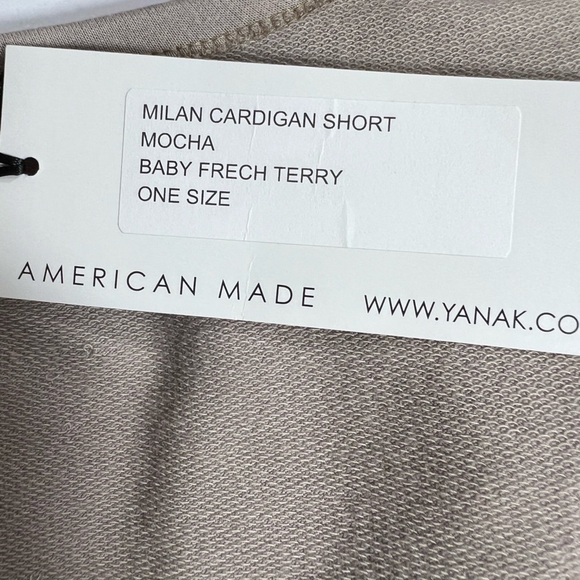 Yana K | Milan Open Front Comfy Lagenlook French Terry Cardigan Mocha | OS - Picture 11 of 13